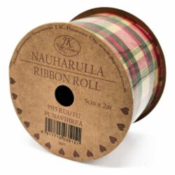Nauharulla 5cm x 2m ruutu punavihreÄ Nauharulla 5cm x 2m ruutu punavihreÄ