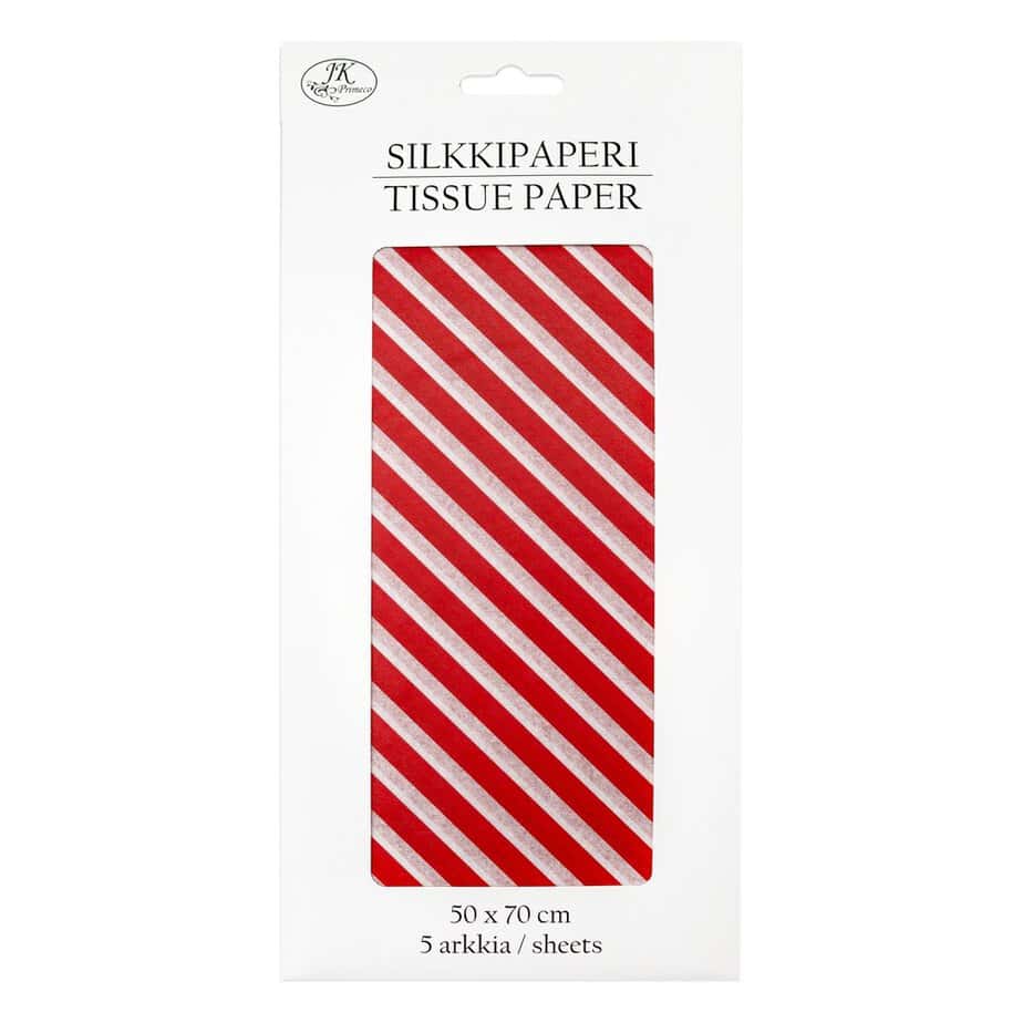 Silkkipaperi punaraita Silkkipaperi punaraita